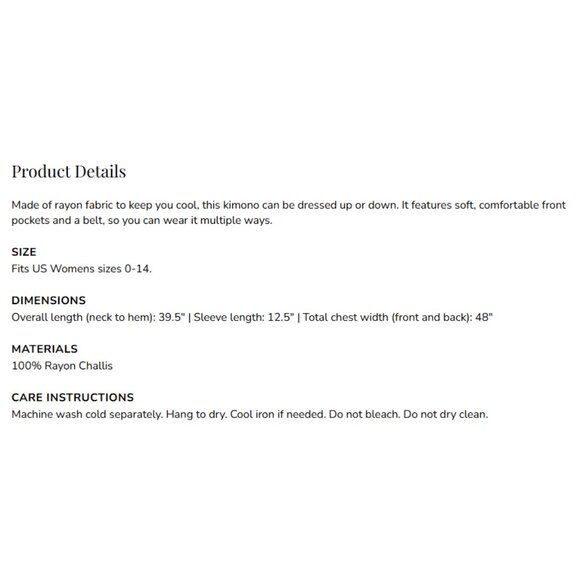 Spiritual Gangster women's Maya kimono OS - Picture 4 of 10